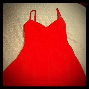 Blood red long dress